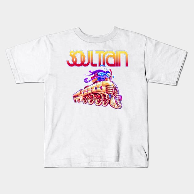 soul train Kids T-Shirt by adon aska